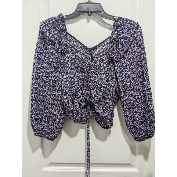 Zara | Ruched floral print crop top - Picture 2 of 9